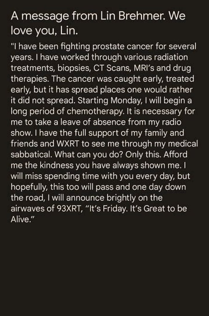 
What happened to Lin Brehmer? Health issues explored as beloved WXRT radio star dies aged 68 